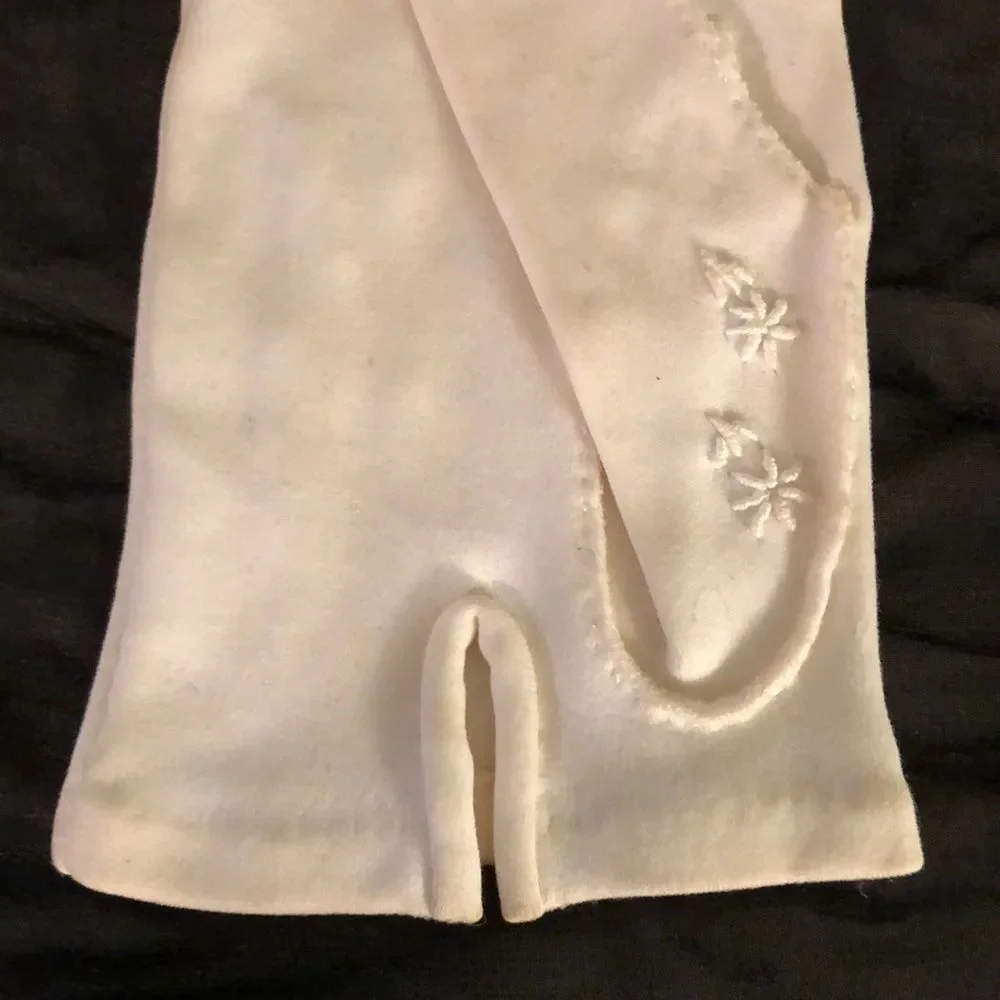 Vintage Gant Madeleine White Ladies Gloves Small